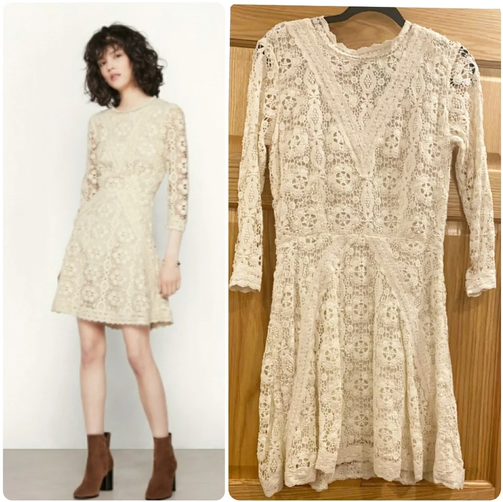 Maje Robe En Dentelle Lace Dress - Picture 2 of 16